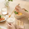 Eco-friendly bamboo tableware set, portable for home use, restaurant and restaurant tableware, table supplies, disposable chopsticks set details Picture